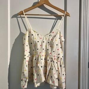 H&M Peplum Confetti Tank | size 6